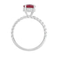 Anillo de Plata con Rubí de Tailandia y Topacio Blanco