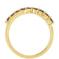 Anillo de Plata Bañada en Oro con Diamante Rojo