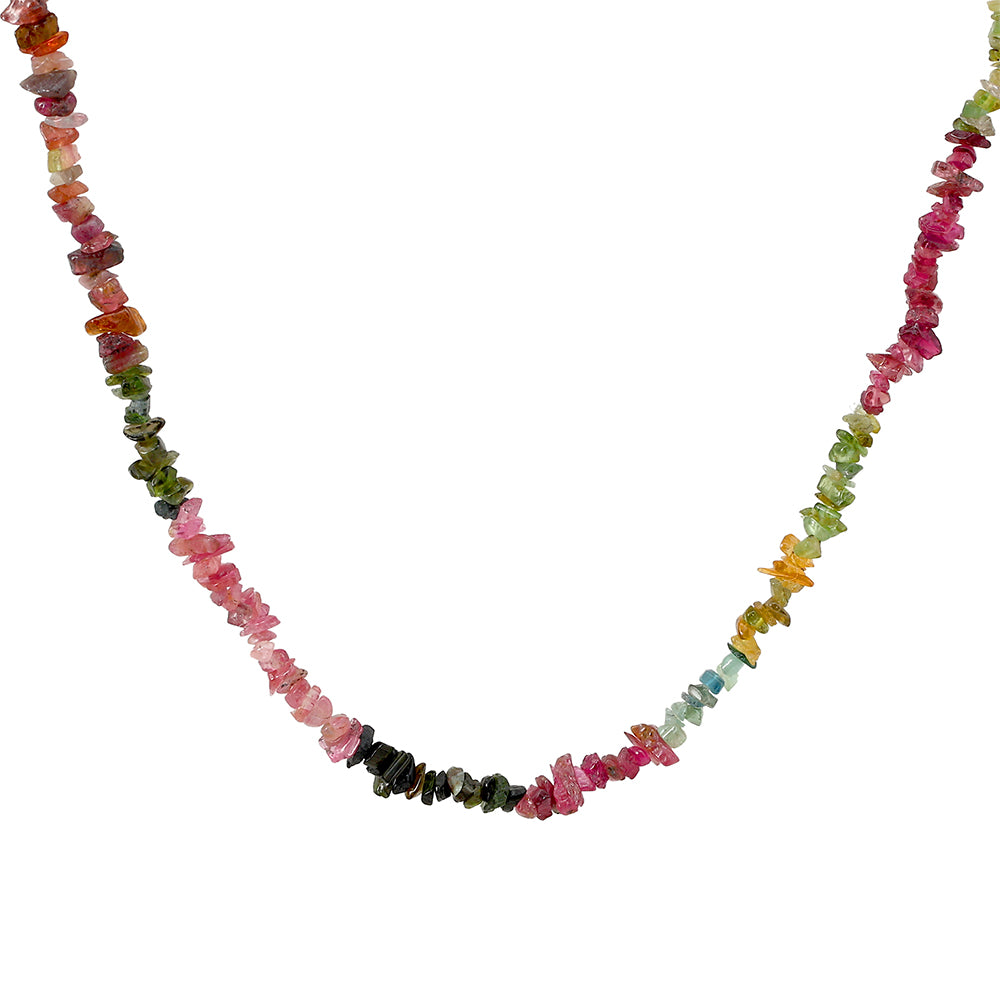 Collar Pepita con Turmalina Arco Iris Pelmadulla