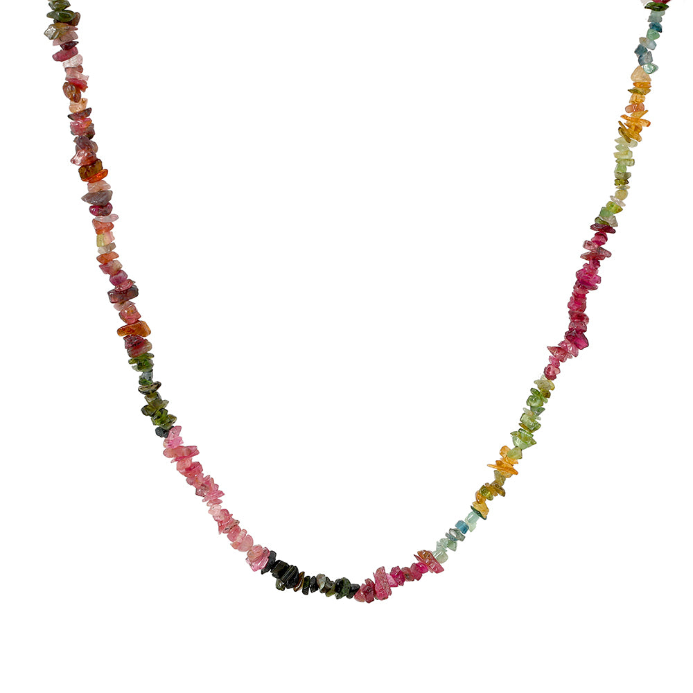 Collar Pepita con Turmalina Arco Iris Pelmadulla