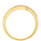 Anillo de Plata Bañada en Oro con Turmalina Arco Iris Pelmadulla y Topacio Blanco