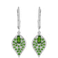 Pendientes de Plata con Diópsido de Cromo