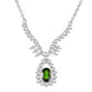 Collar de Plata con Diópsido de Cromo y Topacio Blanco