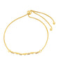 Pulsera de Plata Bañada en Oro con Diamante Rojo y Diamante blanco