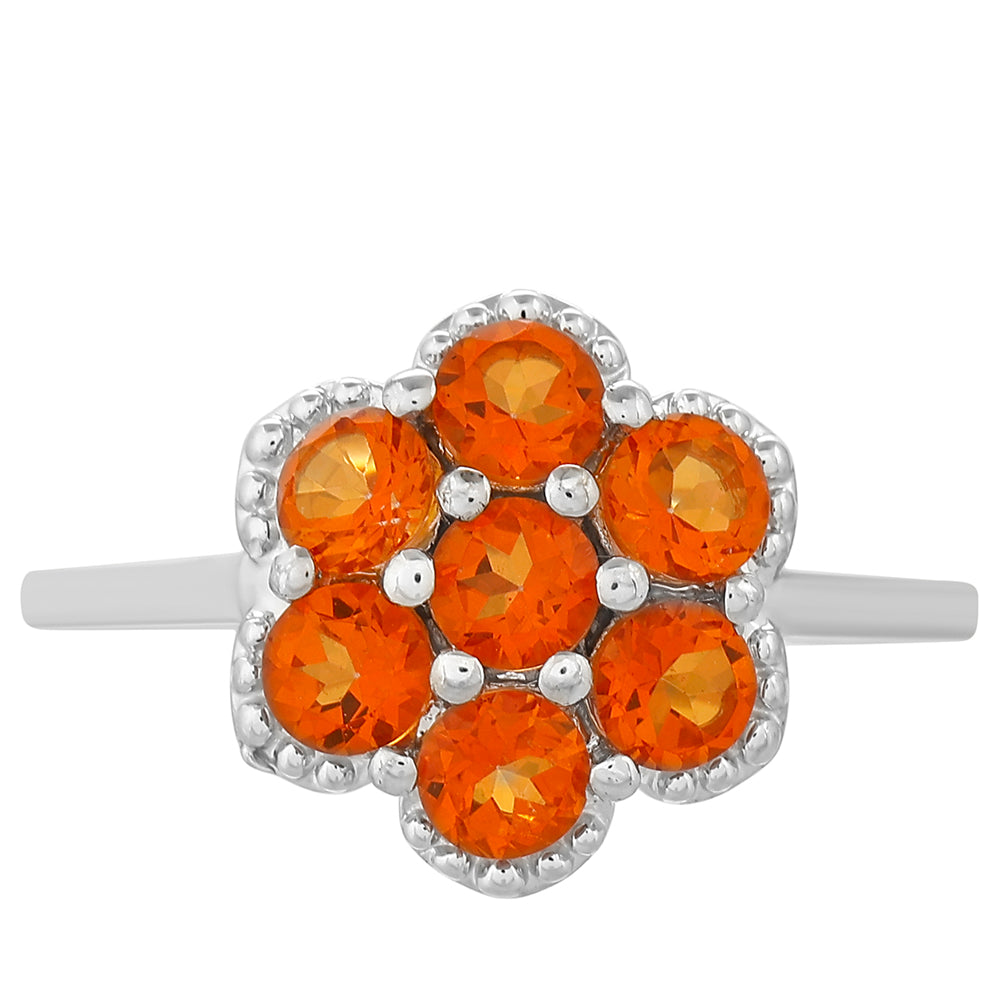 Anillo de Plata con Cuarzo Padparadscha