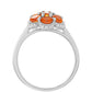 Anillo de Plata con Cuarzo Padparadscha