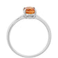 Anillo de Plata con Cuarzo Padparadscha