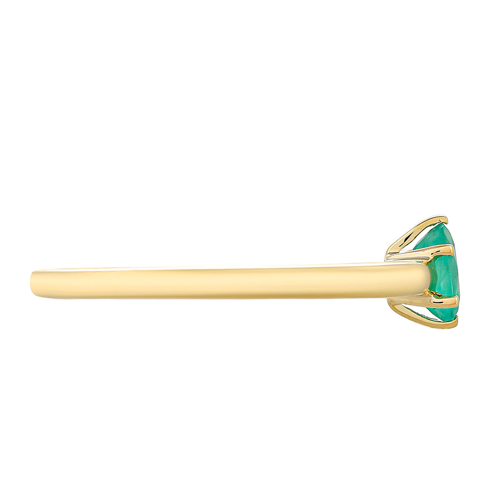 Anillo de Oro 9K con Esmeralda de Brasil 2 