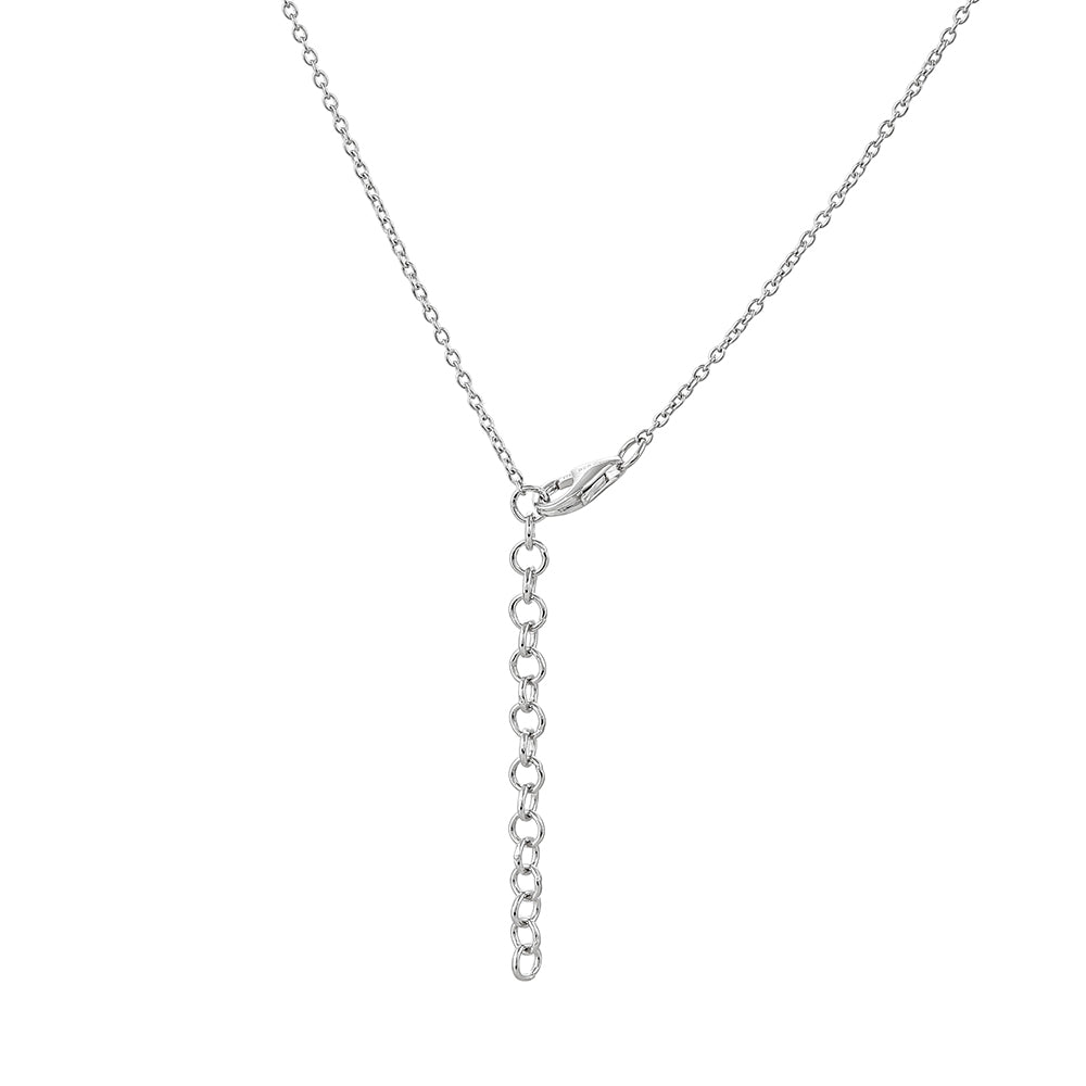Collar de Plata con Cuarzo Padparadscha y Topacio Blanco