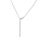 Collar de Plata con Cuarzo Padparadscha y Topacio Blanco