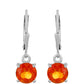 Pendientes de Plata con Cuarzo Padparadscha