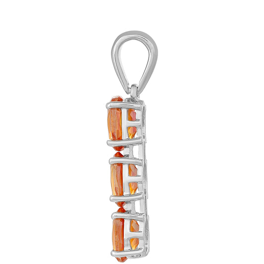 Colgante de Plata con Cuarzo Padparadscha