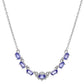 Collar de Plata con Tanzanita AAA y Topacio Blanco