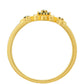 Anillo de Plata Bañada en Oro con Diamante Verde