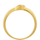 Anillo de Plata Bañada en Oro con Diamante Verde