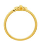 Anillo de Plata Bañada en Oro con Diamante Verde