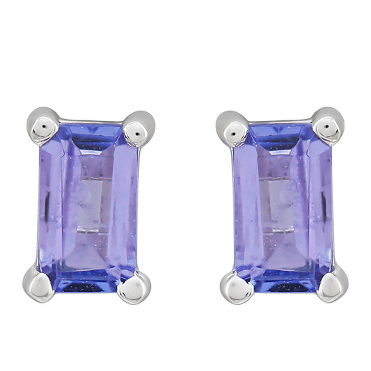 Pendientes de Plata con Tanzanita AAA