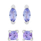 Conjunto de Plata con Tanzanita AAA ( Pendientes )