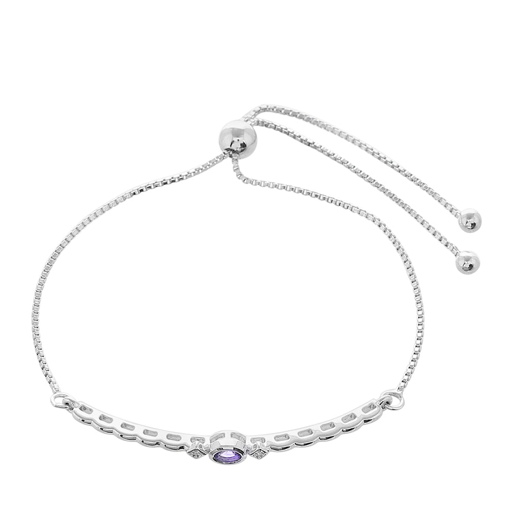 Pulsera de Plata con Tanzanita AAA y Topacio Blanco 2 