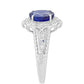 Anillo de Plata con Zafiro de Tailandia y Topacio Blanco