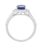 Anillo de Plata con Zafiro de Tailandia y Topacio Blanco
