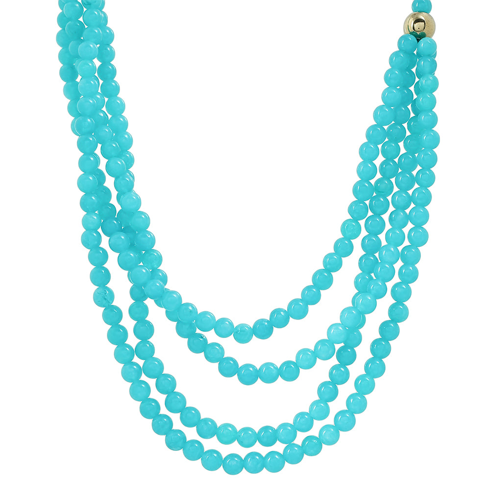 Collar Pepita con Cuarzo Paraiba y Hematita Oro 1 