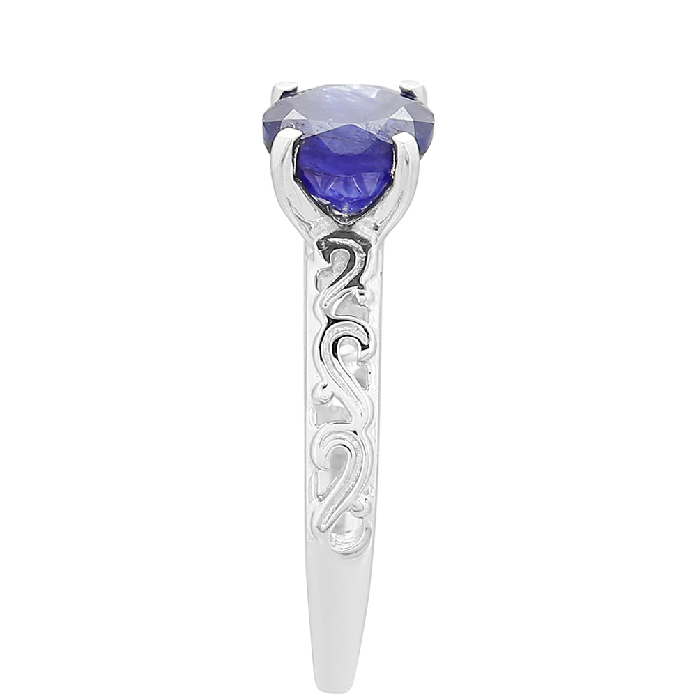Anillo de Plata con Zafiro de Tailandia 3 