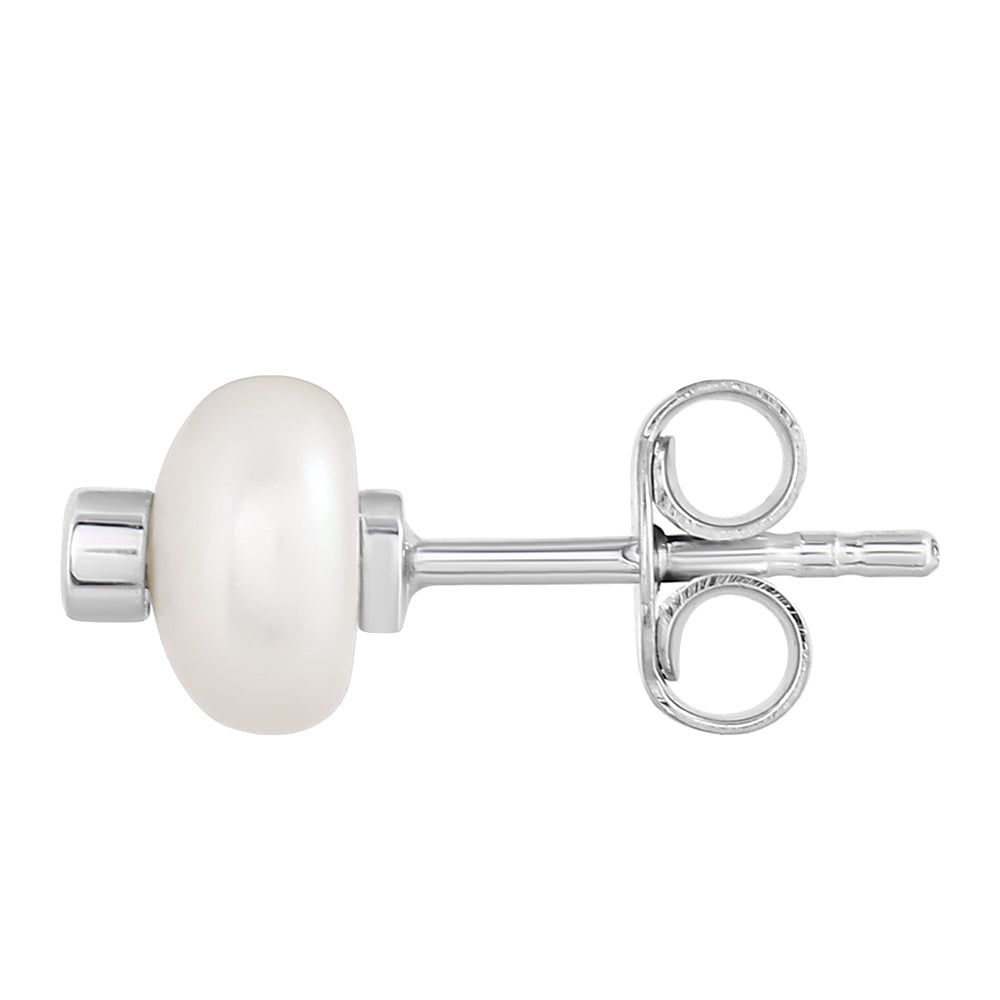 Pendientes de Plata con Granate y Perla blanca de agua dulce 2 