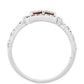 Anillo de Plata con Granate y Topacio Blanco