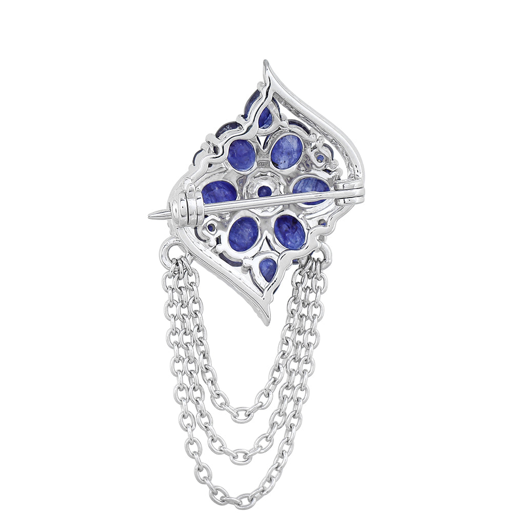 Broche de Plata con Zafiro de Tailandia 2 