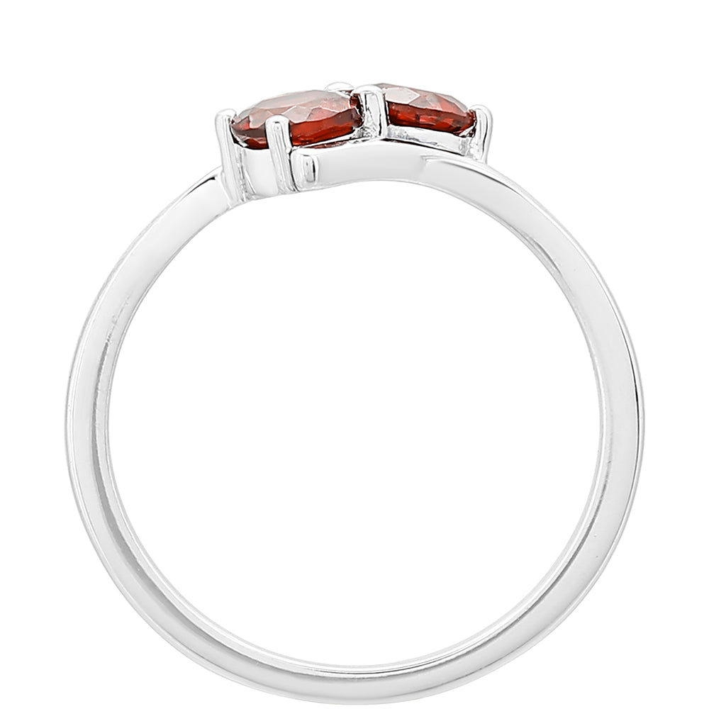 Anillo de Plata con Granate 4 
