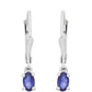 Pendientes de Plata con Zafiro de Tailandia