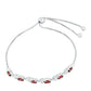 Pulsera de Plata con Granate y Topacio Blanco
