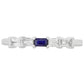 Anillo de Plata con Zafiro de Tailandia y Topacio Blanco