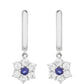 Pendientes de Plata con Zafiro de Tailandia y Topacio Blanco