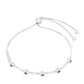 Pulsera de Plata con Zafiro de Tailandia y Topacio Blanco