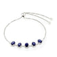Pulsera de Plata con Zafiro de Tailandia y Topacio Blanco