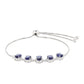 Pulsera de Plata con Zafiro de Tailandia y Topacio Blanco