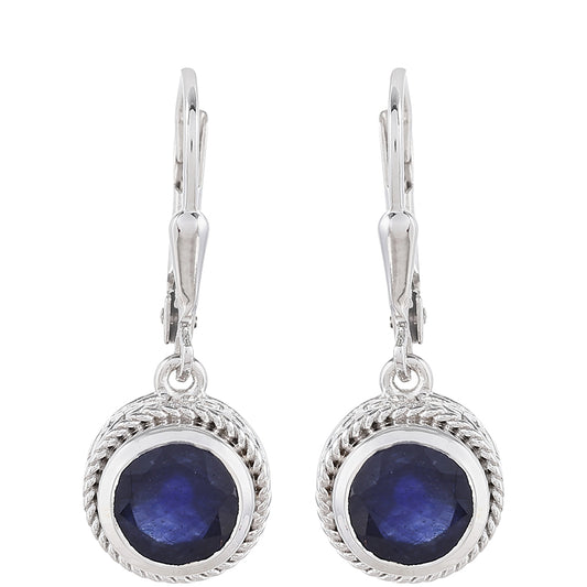Pendientes de Plata con Zafiro de Tailandia