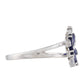 Anillo de Plata con Zafiro de Tailandia y Topacio Blanco