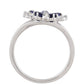 Anillo de Plata con Zafiro de Tailandia y Topacio Blanco