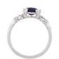 Anillo de Plata con Zafiro de Tailandia y Topacio Blanco