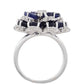 Anillo de Plata con Zafiro de Tailandia y Topacio Blanco
