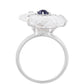 Anillo de Plata con Zafiro de Tailandia y Cuarzo de Cristal