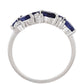 Anillo de Plata con Zafiro de Tailandia y Topacio Blanco