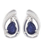 Pendientes de Plata con Zafiro de Tailandia
