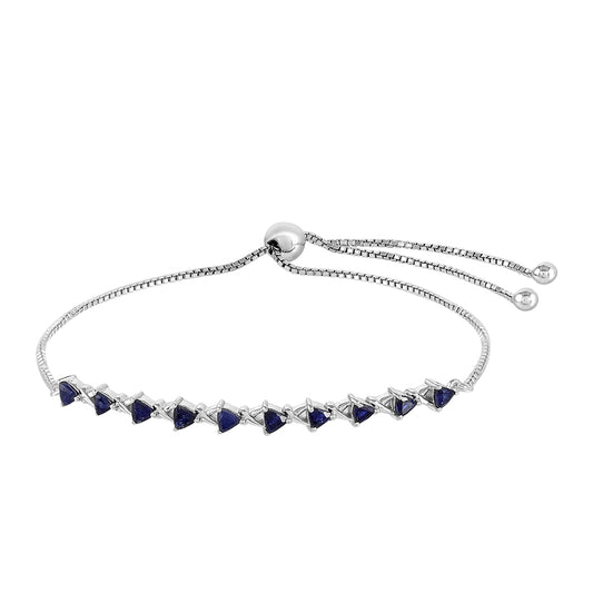Pulsera de Plata con Zafiro de Tailandia