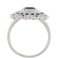 Anillo de Plata con Zafiro de Tailandia y Topacio Blanco