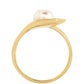 Anillo de Plata Bañada en Oro con Perla Barroca Cultivada de Agua Dulce