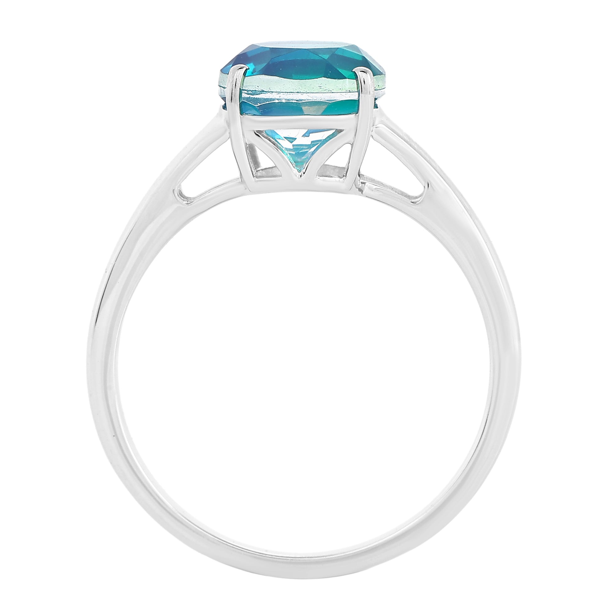 Anillo de Plata con Cuarzo Pavo Real 6 